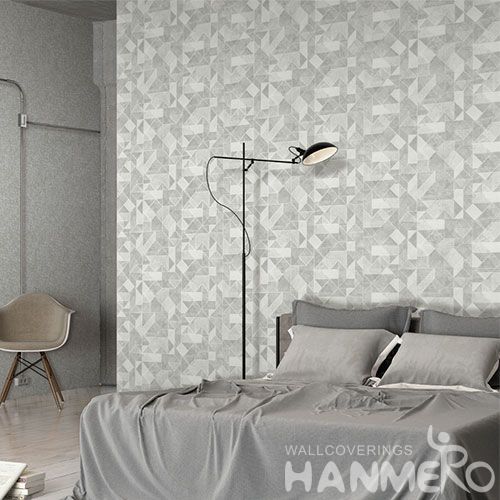 HANMERO Modern Germetric Style Wallcovering Manufacture Natural Sense Non-woven Wallpaper Study Room Office Walls Factory Price