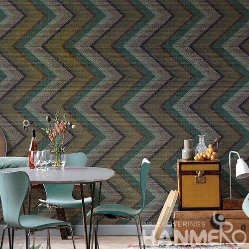 HANMERO Chinese Wallcovering Supplier Modern Non-woven 0.53*10m Wallpaper Natural Material Kitchen Restaurants Wall Decor