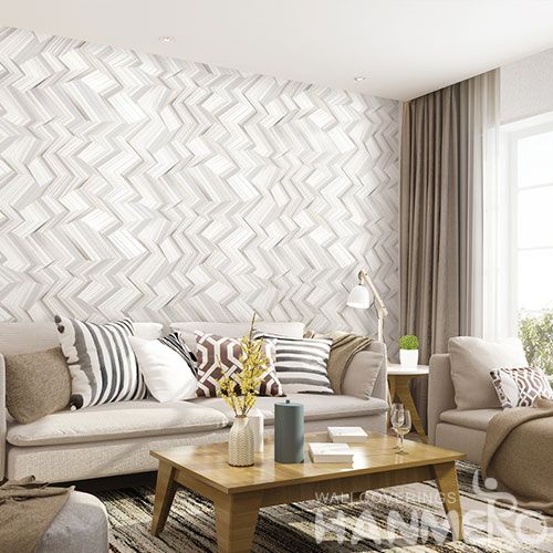 HANMERO Non-woven Removable Chinese Supplier Wallpaper Fancy Cozy 0.53*10M Wallcovering Home Decoration Simple Designs from China