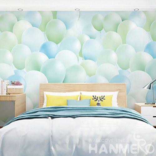 HANMERO New Arrival Colorful Balloon Patterns Wallcovering Wallpaper Home Interior Decor Factory Sell Directly