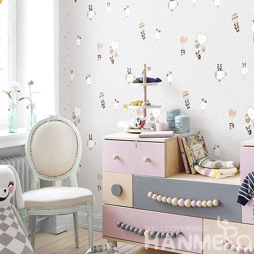 HANMERO Non-woven New Cute Panda Pattern Decorative Wallpaper Household Interior Modern Style with Wholesale Prices