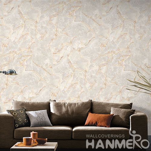 HANMERO Latest High-end Non-woven Fashion Wallpaper for TV Sofa Background Stone Textured  Effect for Hot Sale