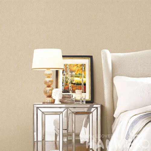 HANMERO Durable PVC Deep Embossed Wallpaper Modern Simple 0.53 * 10M Beige Color Wallcovering High Quality for Children Room