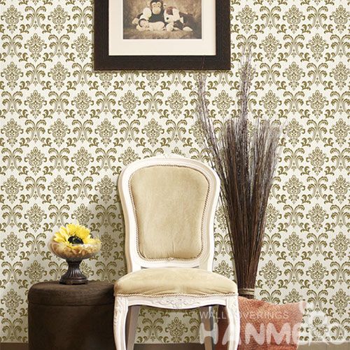 HANMERO European Style Non-woven Wallcovering 0.53 * 10M Factory Sell Directlly Wallpaper for Bedroom in Stock Wholesale