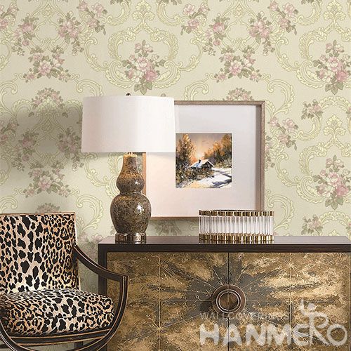 HANMERO PVC 1.06M Unique Modern Wallpaper Beautiful Flowers Pattern for Sofa Background China Wholesale