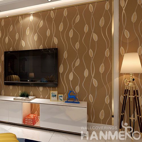 HANMERO Nature Beautiful Leaves Suede Wallpaper Vines Pattern 0.53 * 10M Study Room Decor Wallcovering Best Selling