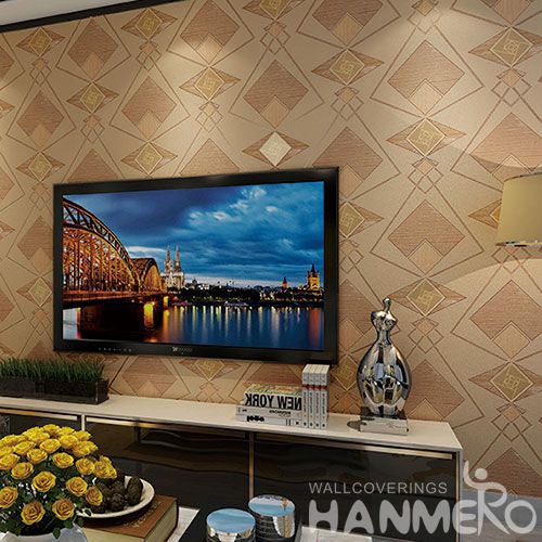 HANMERO Exported Affordable Sofa Background Suede Wallpaper Geometric 0.53 * 10M Modern Fancy Design from Chinese Factory