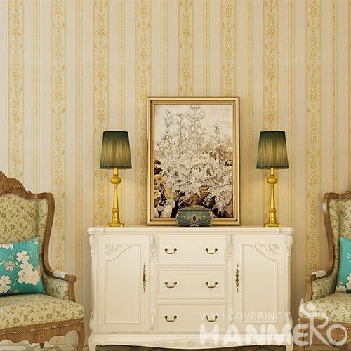 HANMERO Affordable Beautiful Stripes Pattern Home Decoration Wallcovering 0.53 * 10M / Roll Wallpaper Cheapest Price
