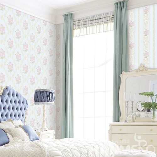 HANMERO European Modern Floral Pattern Removable Chinese Supplier Wallpaper Non-woven 0.53 * 10M Design for Cozy Home Decoration