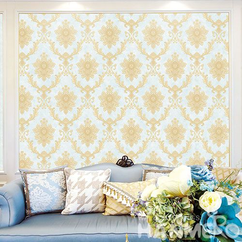 HANMERO Modern New Arrival Non-woven 0.53 * 10M Wallpaper Big Yellow Flowers Pattern for Sofa Background Wall Design Wallcovering Chinese Dealer