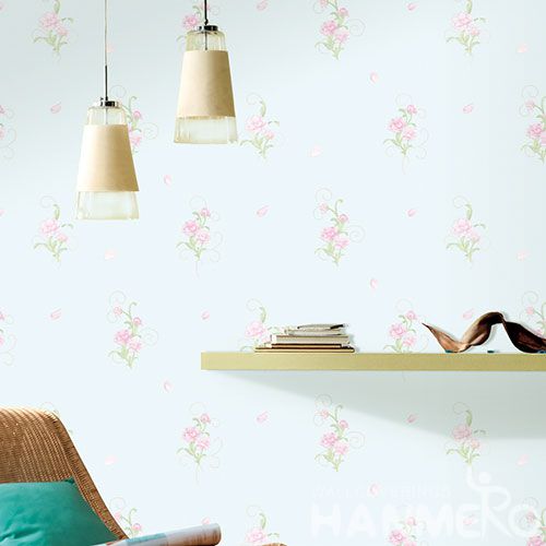 HANMERO Fancy Floral Durable Kitchen Bathroom Wallpaper Non-woven 0.53 * 10M Factory Sell Directlly Chinese Wallcovering Distributor