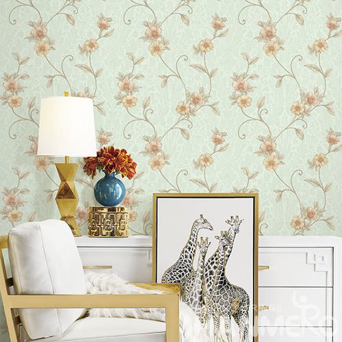 HANMERO China Manufacture Wall Decoration Interior Design Wallpaper Images Nice Flowers PVC Wallcovering Kids Room Livingroom Decor on Sale