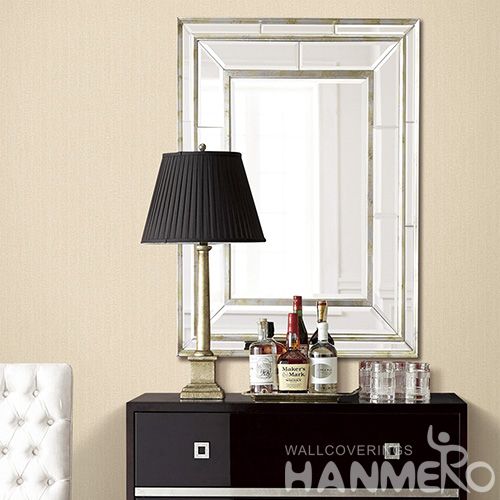 HANMERO Eco-friendly Solid Color Home Decoration Wallcovering Modern Simple 0.53 * 10M PVC Selling Wallpaper Online Wholesale Price Exported
