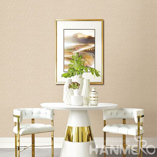 HANMERO Modern Yellow Color Wallpaper Design Ideas for Bathrooms PVC 0.53 * 10M Cozy Home Decoration Wallcovering from China Supplier