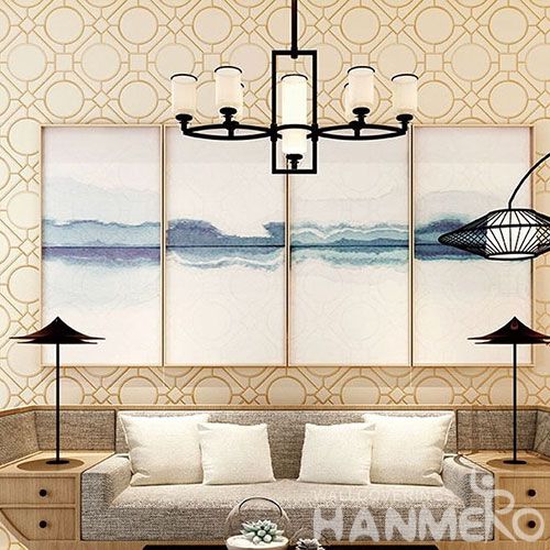 HANMERO Chinese Wallcovering Supplier Modern Fashion 0.53 * 10 M Suede Wallpaper Natural Material for Living Room Wall Decor