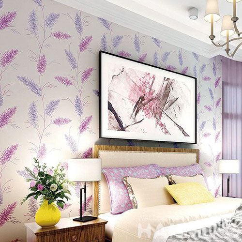 HANMERO Affordable Hot Selling Pink Color 0.53 * 10 M Suede Wallpaper Household Room Wallcovering with Competitive Prices
