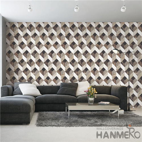 HANMERO PVC 3D Stone Design 1.06M PVC Wallpaper European Classic Style from Chinese Wallcovering Seller CE Certificate