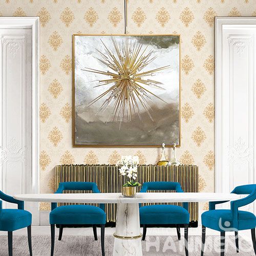 HANMERO Modern Interior Wallcovering 0.53 * 10M / Roll Vinyl PVC Deep Embossed Wallpaper Living Room Wall Decorative