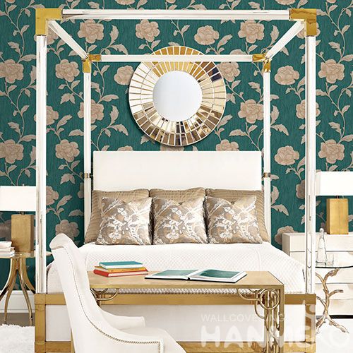 HANMERO Durable Flowers Pattern PVC Wallpaper Modern Simple 0.53 * 10M Wallcovering Photo Quality Home Room Wall Decor