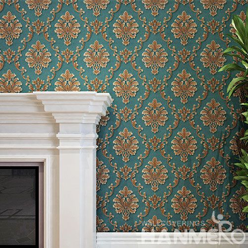 HANMERO Popular European Style Interior Household Room Decorative Wallpaper 0.53 * 10M PVC Wallcovering Classic Design