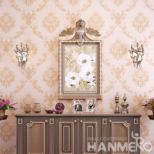 HANMERO Fashion Pink Color Nature Beautiful Flowers Wallpaper 0.53 * 10M PVC Fashion Design Study Room Decor Wallcovering