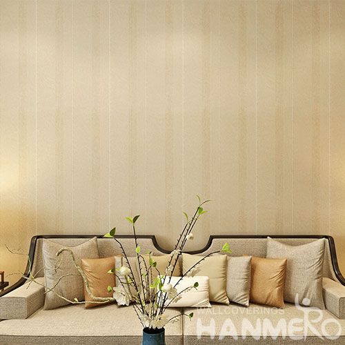 HANMERO Simple Design Modern Style PVC 0.53 * 10M Wallpaper Bedroom House Decorative Top-grade Quality Chinese Supplier