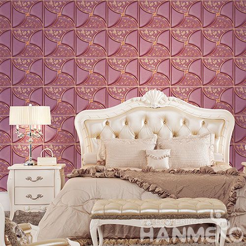 HANMERO Modern New Arrival 3D PVC 1.06M Wallpaper Germetric Pattern for Sofa Background Wall Design Wallcovering Chinese Dealer