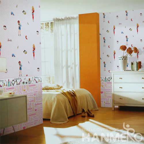 HANMERO 0.53 * 10M PVC Cartoon Children Designer Wallpaper Wallcovering Distributors Hot Sex Professional Factory