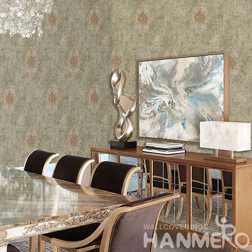 HANMERO 0.53 * 10M Non-woven Embroidery Wallpaper Latest Modern Style for Elegant Home Livingroom Decoration from Chinese Vendor
