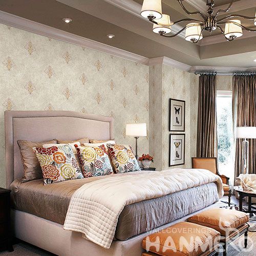 HANMERO 0.53 * 10M Non-woven Embroidery Wallpaper Nature Sense Designs Wallcovering Distributors Hot Sex from Professional Factory