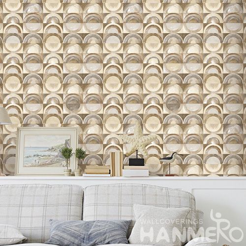 HANMERO Yellow Eco-friendly PVC 0.53 * 10M Wallpaper from Chinese Exporter Nature Sense for Interior Home Room Decoration