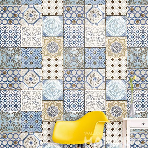 HANMERO Modern Geometric Design Colorful PVC 0.53 * 10M Wallpaper Room Wall Decor Wallcovering Wholesaler Competitive Prices