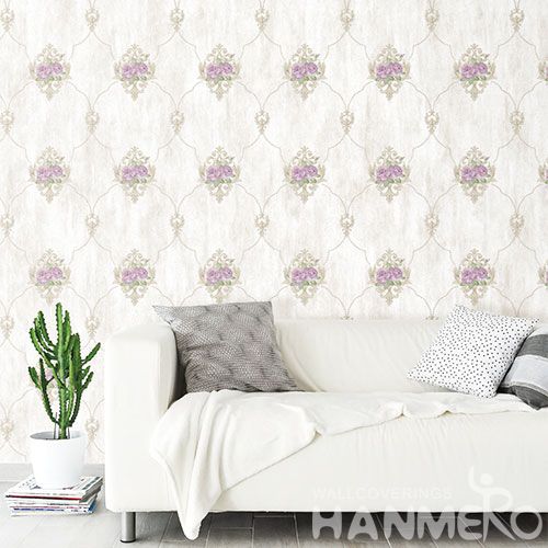 HANMERO Modern European Floral Design Non-woven Manufacture Wallpaper 0.53 * 10M Luxury Home Decoration Wallcovering