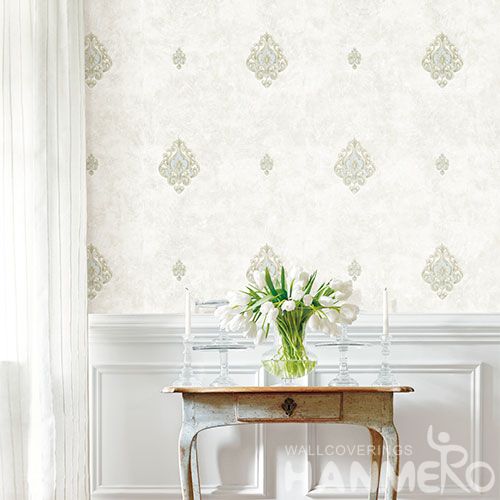 HANMERO Modern Living Room Cozy Flower Italian Classic Wallpaper 0.53 * 10M / Roll Non-woven Wallcovering Exported Wall Decoration