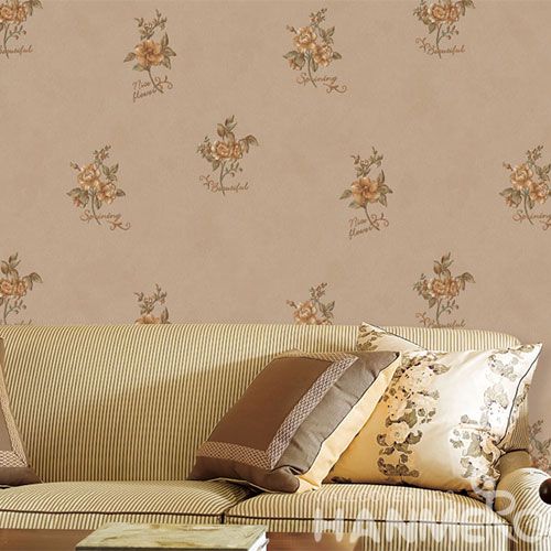 HANMERO PVC Removable Chinese Supplier Wallpaper Fancy Flower Wallcovering for Home Decoration Chinese Manufacturer