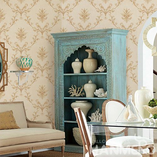 HANMERO New Arrival Buy Eco-friendly Wallcovering PVC Decorating Wallpaper Ideas Elegant Home Livingroom Decoration