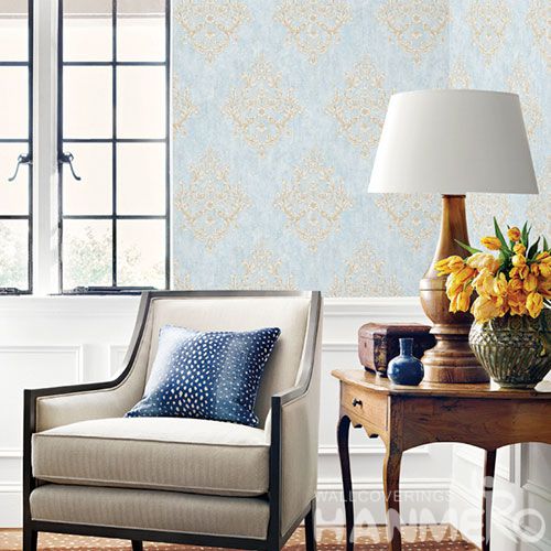 HANMERO New Arrival Embossed European Damask PVC Wallpaper Manufacturer Wholesaler For Wall