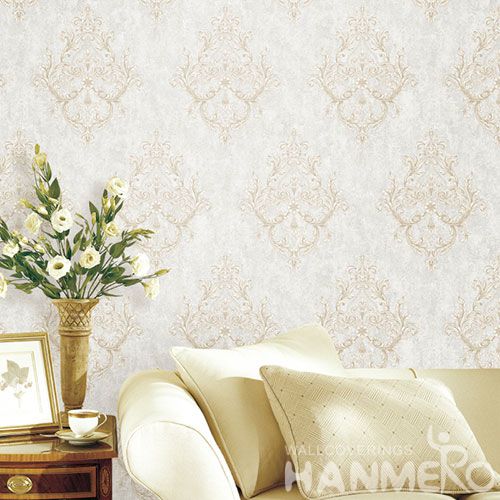 HANMERO New Arrival Embossed European Damask PVC Wallpaper Manufacturer Wholesaler For Wall