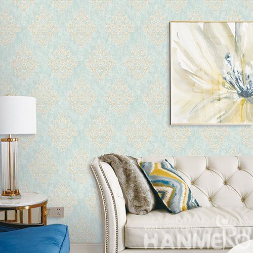 HANMERO New Arrival Embossed European Damask PVC Wallpaper Manufacturer Wholesaler For Wall