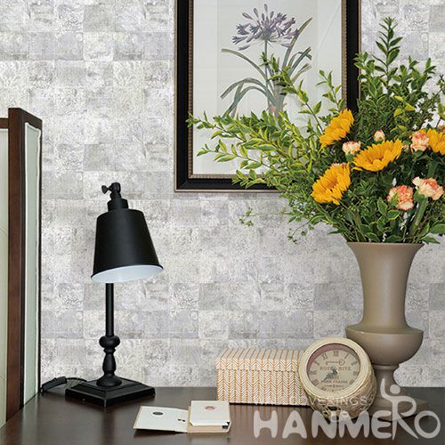 HANMERO New Arrival Embossed Modern Brick PVC Wallpaper Manufacturer Wholesaler For Wall