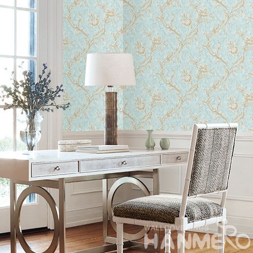 HANMERO New Arrival Embossed Pastoral Floral PVC Wallpaper Manufacturer Wholesaler For Wall