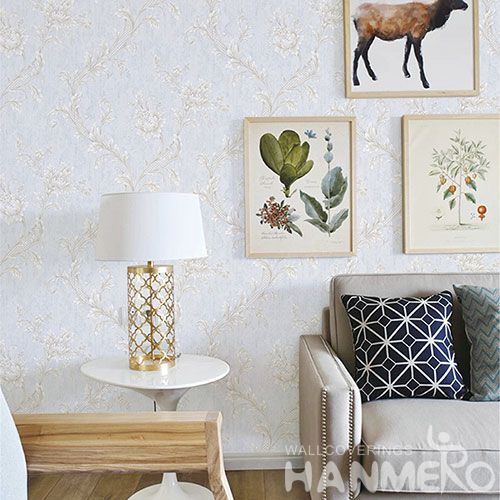 HANMERO New Arrival Embossed Pastoral Floral PVC Wallpaper Manufacturer Wholesaler For Wall