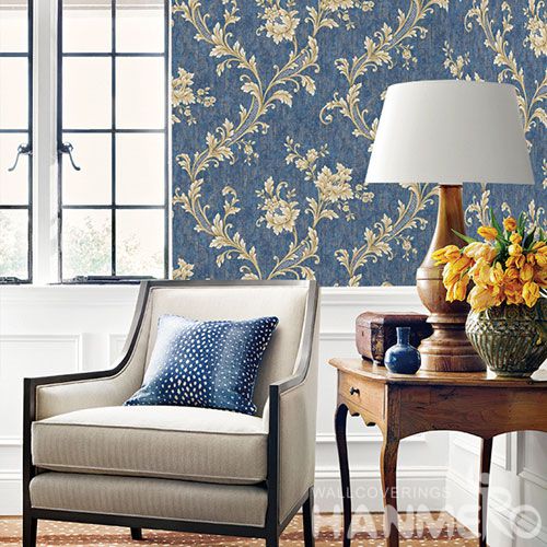 HANMERO New Arrival Embossed Pastoral Floral PVC Wallpaper Manufacturer Wholesaler For Wall