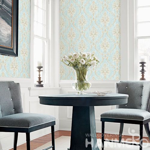 HANMERO New Arrival Embossed European Damask PVC Wallpaper Manufacturer Wholesaler For Wall