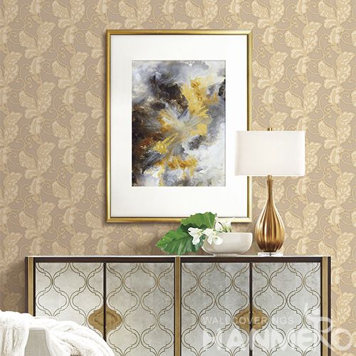 HANMERO Exported Household  Khaki Color Wallpaper PVC 0.53 * 10M Stylish Wallcovering Distributor from China New Style