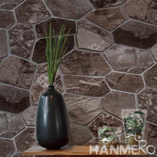 HANMERO New Arrival Buy Eco-friendly Wallcovering Modern Stone Pattern PVC 3D Wallpaper Elegant Home Livingroom Decoration