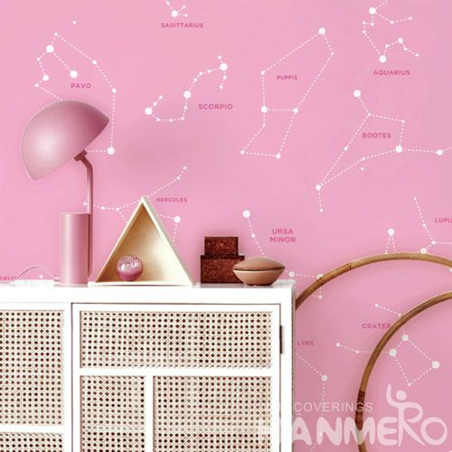 HANMERO Pink Color Modern Design Non-woven Paper Wallpaper 0.53 * 10 M Nature Sense Wallcovering Factory for Kids Bedroom Decor