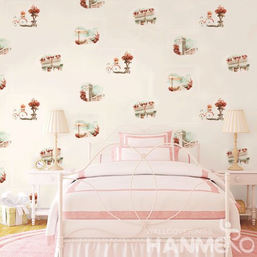 HANMERO Removable Eco-friendly Non-woven Paper 0.53 * 10 M Wallpaper from Chinese Exporter Nature Sense for Interior Home Kids Room Decoration