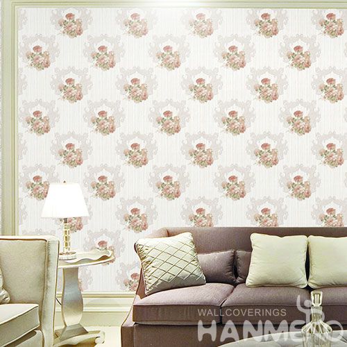 HANMERO Beautiful Flowers Design PVC Modern Style Wallpaper Best Prices from Chinese Wallcoverin Dealer for Kids Bedroom