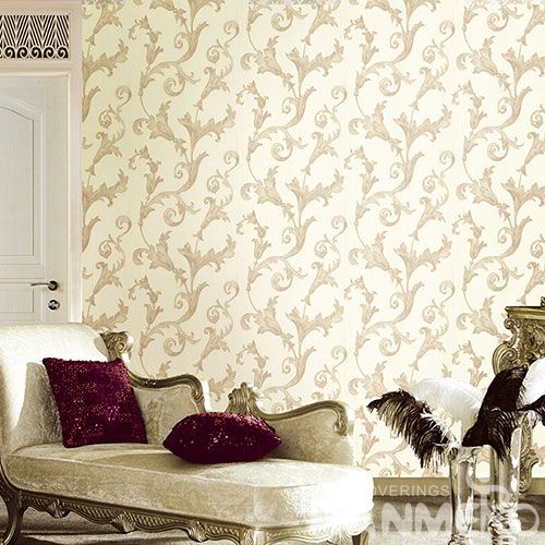 HANMERO Eco-friendly Vinyl-coated PVC Wallcovering Bathroom Kitchen Wall Decor 0.53 * 10M Wallpaper Classic Style